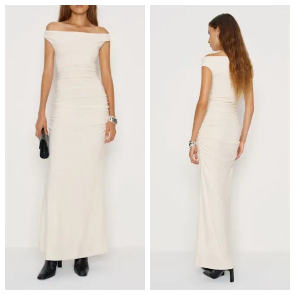 Reformation Miller Knit Dress M Lined Stretch Midi